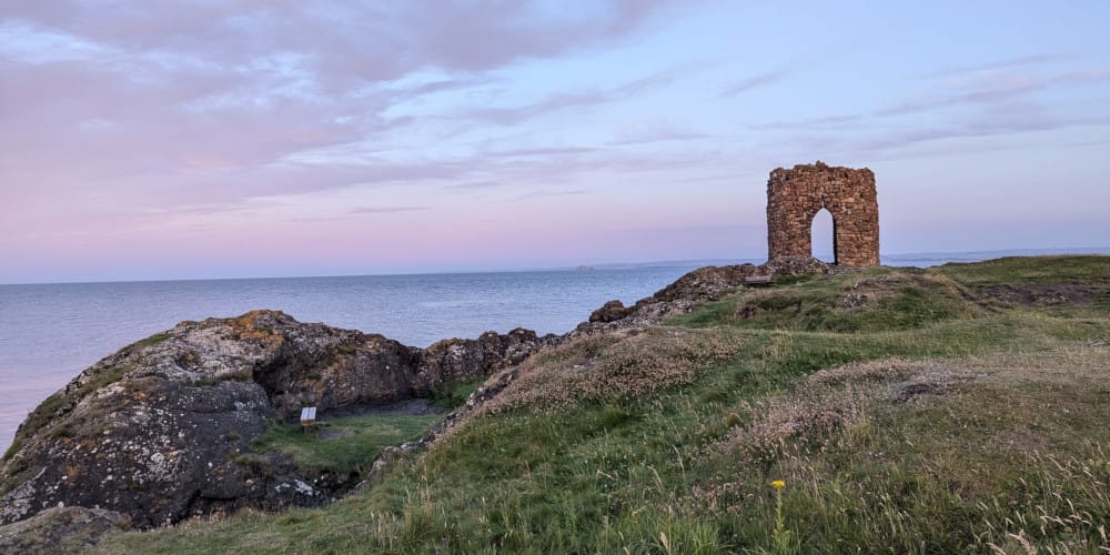 Lady's Tower on the coast near Elie, Scotland